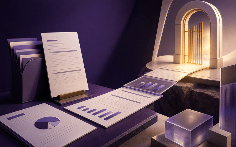 Organized financial statements forming a bridge toward a secure capital gateway