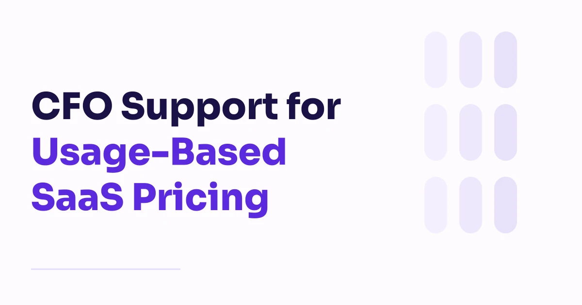 Light offset capsule weave beside the purple and dark Sora title CFO Support for Usage-Based SaaS Pricing.