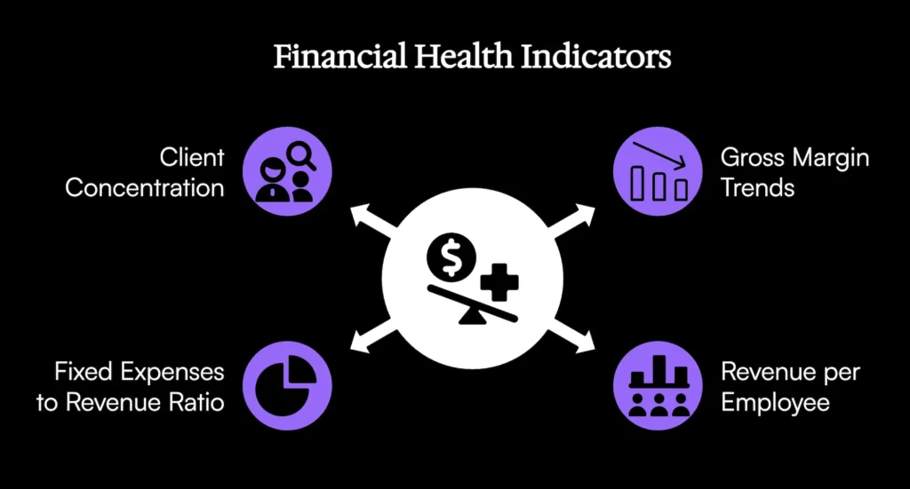 financial health indicators infographic
