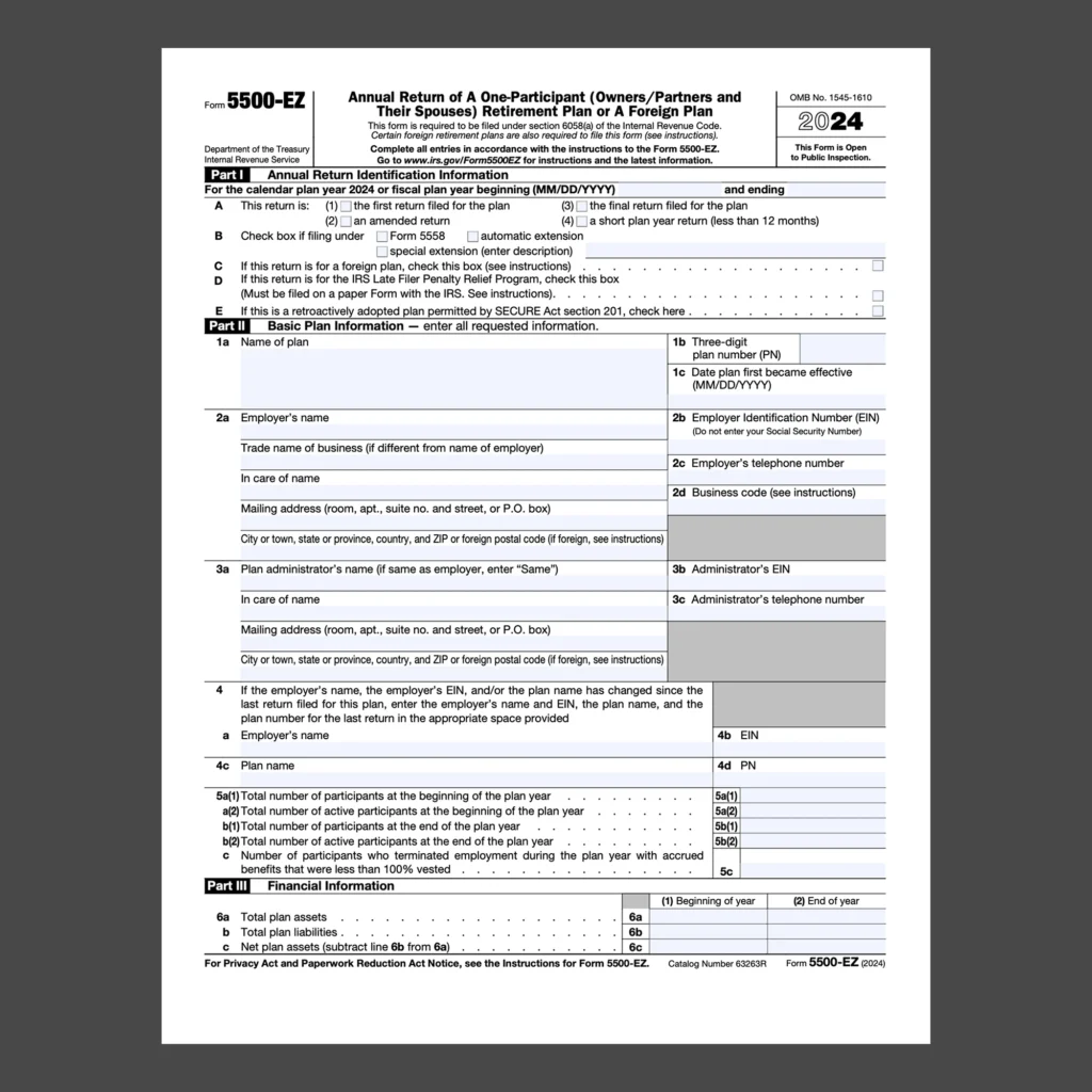 Form 5500-EZ
