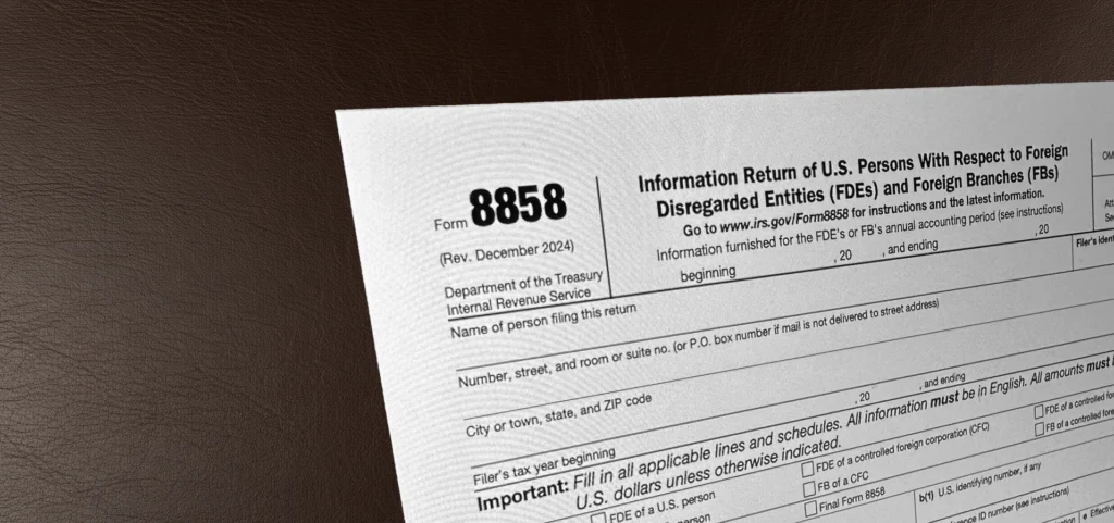 IRS Form 8858